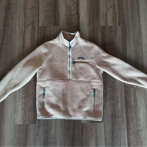 Patagonia Cream Retro Pile Fleece Marsupial Pullover